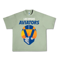 Oil Green las vegas aviators Urban Heavy Tee - FloraArt