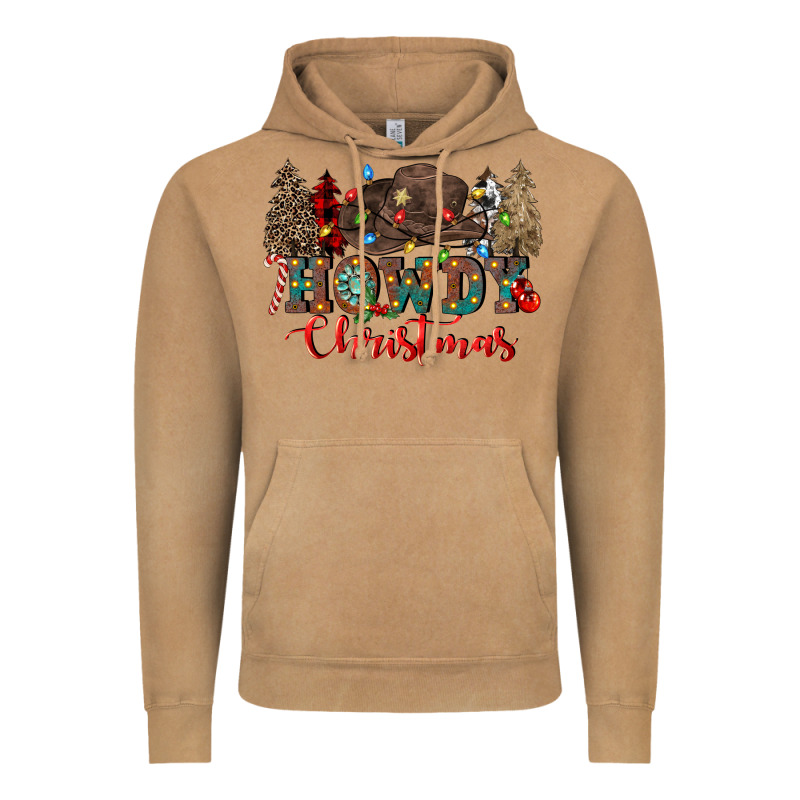 Howdy Christmas Vintage Hoodie by CowGirlArtShop | Teevron