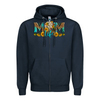 Navy Western Charolais Cow Mom Life Zipper Hoodie - LillyAllenDesigns
