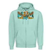 Seafoam Western Charolais Cow Mom Life Zipper Hoodie - LillyAllenDesigns