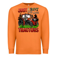 Carrot just a boy who loves tractors red tractor Premium Sweatshirt - BarkalooDesign