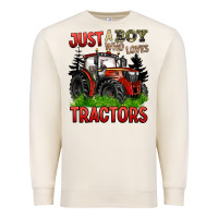 Sandshell just a boy who loves tractors red tractor Premium Sweatshirt - BarkalooDesign