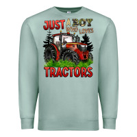 Seafoam just a boy who loves tractors red tractor Premium Sweatshirt - BarkalooDesign
