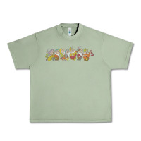Oil Green Snow White And The Seven Dwarfs Marching In Line Urban Heavy Tee - FloraArt
