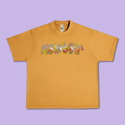 Snow White And The Seven Dwarfs Marching In Line Urban Heavy Tee Designed By Floraart
