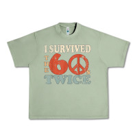 Oil Green I Survived The Sixties 60s Twice Urban Heavy Tee - FloraArt