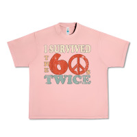 Salmon I Survived The Sixties 60s Twice Urban Heavy Tee - FloraArt