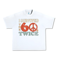 White I Survived The Sixties 60s Twice Urban Heavy Tee - FloraArt
