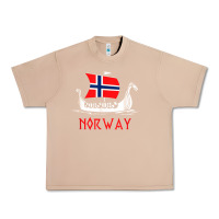 Burro boat norwegian flag norway viking ship norway Urban Heavy Tee - FloraArt