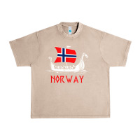 French Oak boat norwegian flag norway viking ship norway Urban Heavy Tee - FloraArt