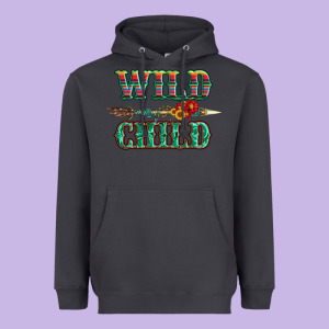 Wild Chıld Serape Sunflower And Gemstone With Arrow Heavyweight Hoodie Designed By Artiststas