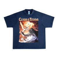 Navy Clash of the Titans (Transparent) Urban Heavy Tee - ArtMosaic