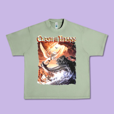 Clash Of The Titans (transparent) Urban Heavy Tee Designed By Artmosaic