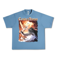 Pebble Blue Clash of the Titans (Transparent) Urban Heavy Tee - ArtMosaic