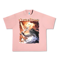 Salmon Clash of the Titans (Transparent) Urban Heavy Tee - ArtMosaic