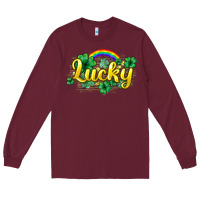 Burgundy Lucky St. Patrick's Day Long Sleeve Tee - HowdyJamesFarm