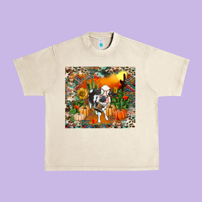 Fall Baby Cow Urban Heavy Tee Designed By Ranaportraitstore