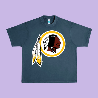 The Indian Red Skins Clasic Urban Heavy Tee Designed By Artmosaic