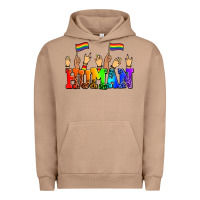 Pigment Burro human with hands and pride flags Urban Hoodie - AdoDesignShop