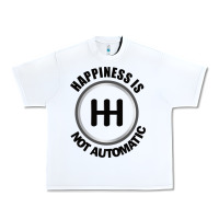 White Happiness is Not Automatic..Save the manuals.. 3 Pedals Cars Lovers gi Urban Heavy Tee - ArtMosaic