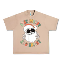 Burro funny groovy stay merry and bright christmas santa claus t shirt Urban Heavy Tee - ArtMosaic