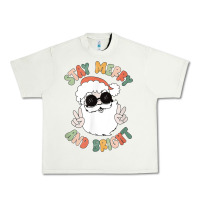Pistachio funny groovy stay merry and bright christmas santa claus t shirt Urban Heavy Tee - ArtMosaic