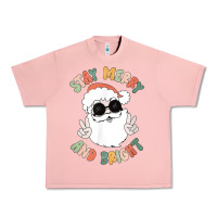 Salmon funny groovy stay merry and bright christmas santa claus t shirt Urban Heavy Tee - ArtMosaic