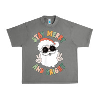 Tornado funny groovy stay merry and bright christmas santa claus t shirt Urban Heavy Tee - ArtMosaic