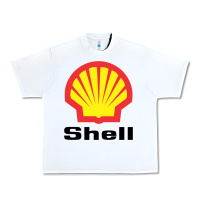 White Copy of shell gasoline Urban Heavy Tee - ArtMosaic