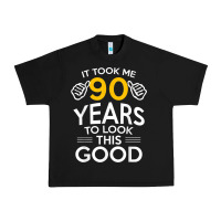 Black 90th Birthday Gift Took Me 90 Years 90 Year Old Urban Heavy Tee - trangStudio