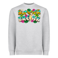 Heather Grey Summer Break Heavyweight Sweatshirt - CowhideDigitalArt