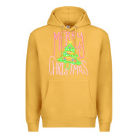 Mustard Merry Neon Christmas Premium Hoodie - CowhideDigitalArt
