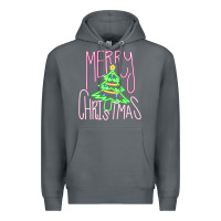 Rock Merry Neon Christmas Premium Hoodie - CowhideDigitalArt