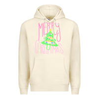 Sandshell Merry Neon Christmas Premium Hoodie - CowhideDigitalArt