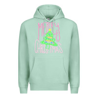Seafoam Merry Neon Christmas Premium Hoodie - CowhideDigitalArt