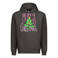 Smoke Merry Neon Christmas Premium Hoodie - CowhideDigitalArt