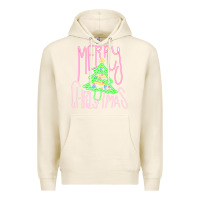 Tofu Merry Neon Christmas Premium Hoodie - CowhideDigitalArt