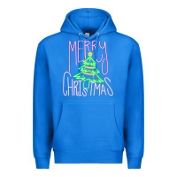 True Royal Merry Neon Christmas Premium Hoodie - CowhideDigitalArt