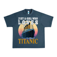 Midnight Navy ship just a girl who loves titanic boat titanic girls woman t shirt Urban Heavy Tee - ArtMosaic