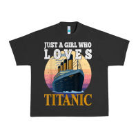 Pigment Black ship just a girl who loves titanic boat titanic girls woman t shirt Urban Heavy Tee - ArtMosaic