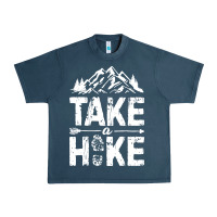 Midnight Navy take hike Urban Heavy Tee - ArtMosaic