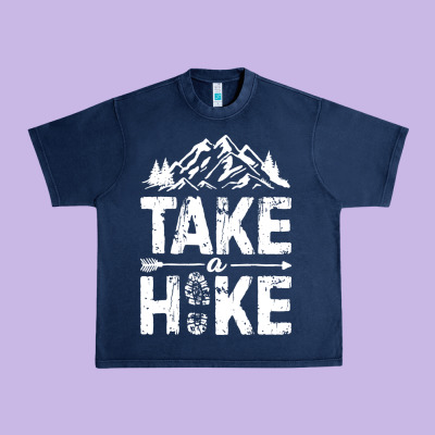 Take Hike Urban Heavy Tee Designed By Artmosaic