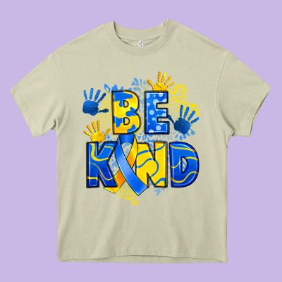 Down Syndrome Be Kind Heavy Core Tee Designed By Artiststas