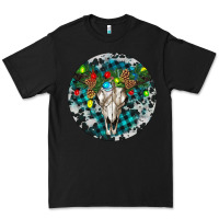 Black Bull Skull Christmas Premium Tee - RanaPortraitStore
