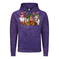 Cloud Purple christmas polar bear reindeer and snowman coffee c Vintage Hoodie - CowGirlArtShop