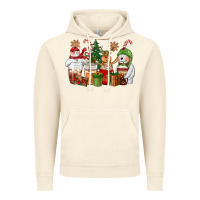 Vintage Artic christmas polar bear reindeer and snowman coffee c Vintage Hoodie - CowGirlArtShop