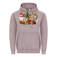 Vintage Zinc christmas polar bear reindeer and snowman coffee c Vintage Hoodie - CowGirlArtShop