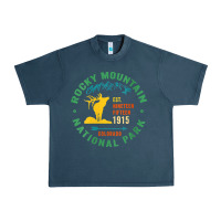 Midnight Navy womens rocky mountain national park hiking travel souvenir novelty v n Urban Heavy Tee - trangStudio
