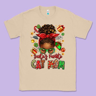 Santas Favorite Cat Mom Classic Tee Designed By Texasbilliewilder