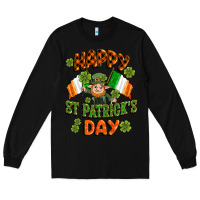 Black happy st patricks day Long Sleeve Tee - CowGirlArtShop